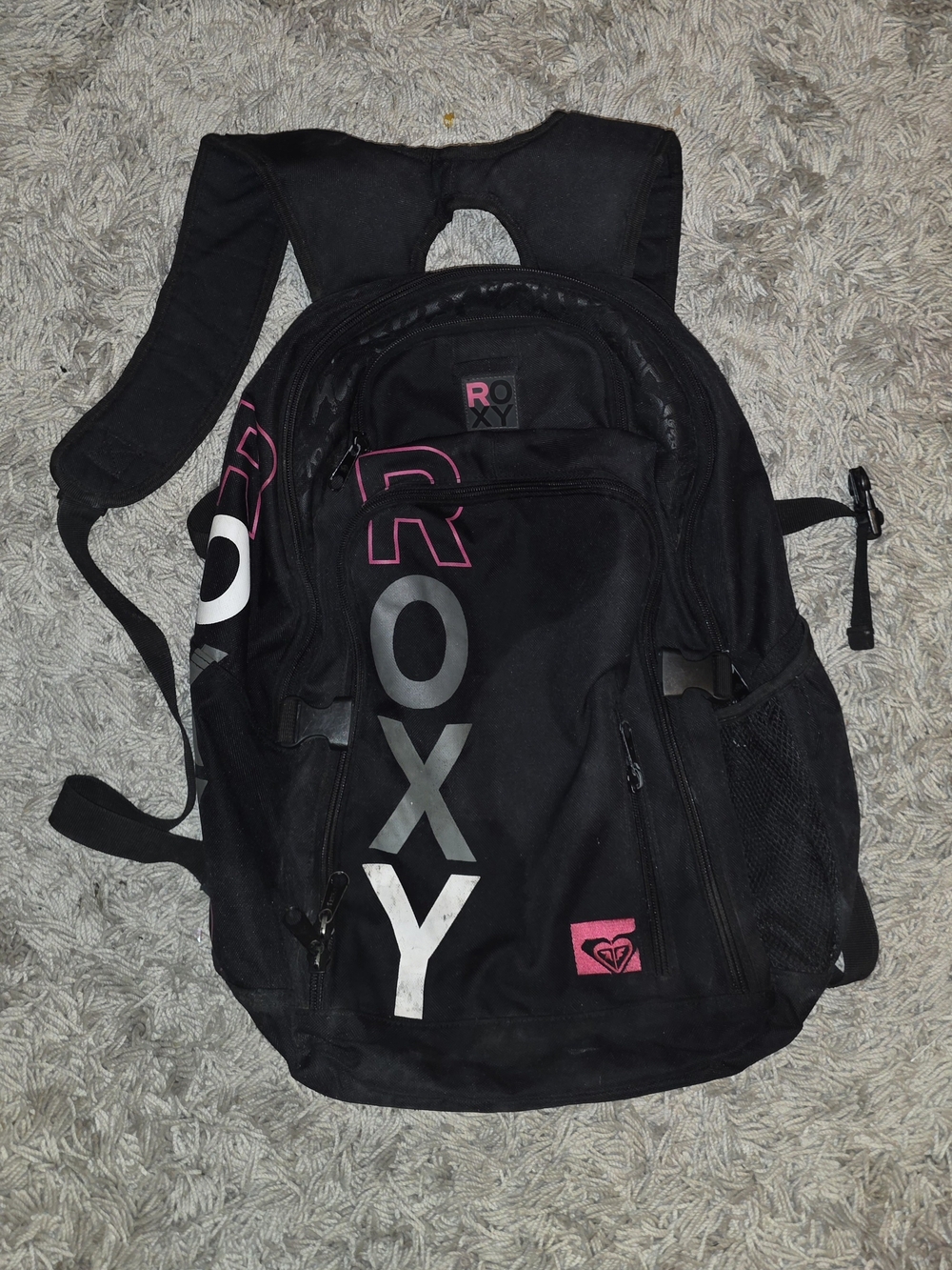 Roxy Black & Pink Vintage Backpack